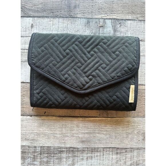 Bagsmart Trifold Envelope Folding Black Quilted Travel Vacay Jewelry Organizer - Picture 1 of 11